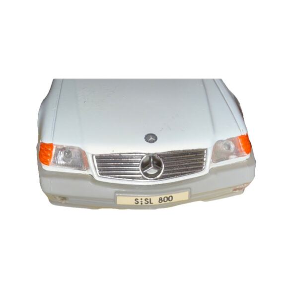 Vintage Maisto Mercedes-Benz SL 800 Convertible Toy Car - White , SS-706, 1:25 - Picture 6 of 8